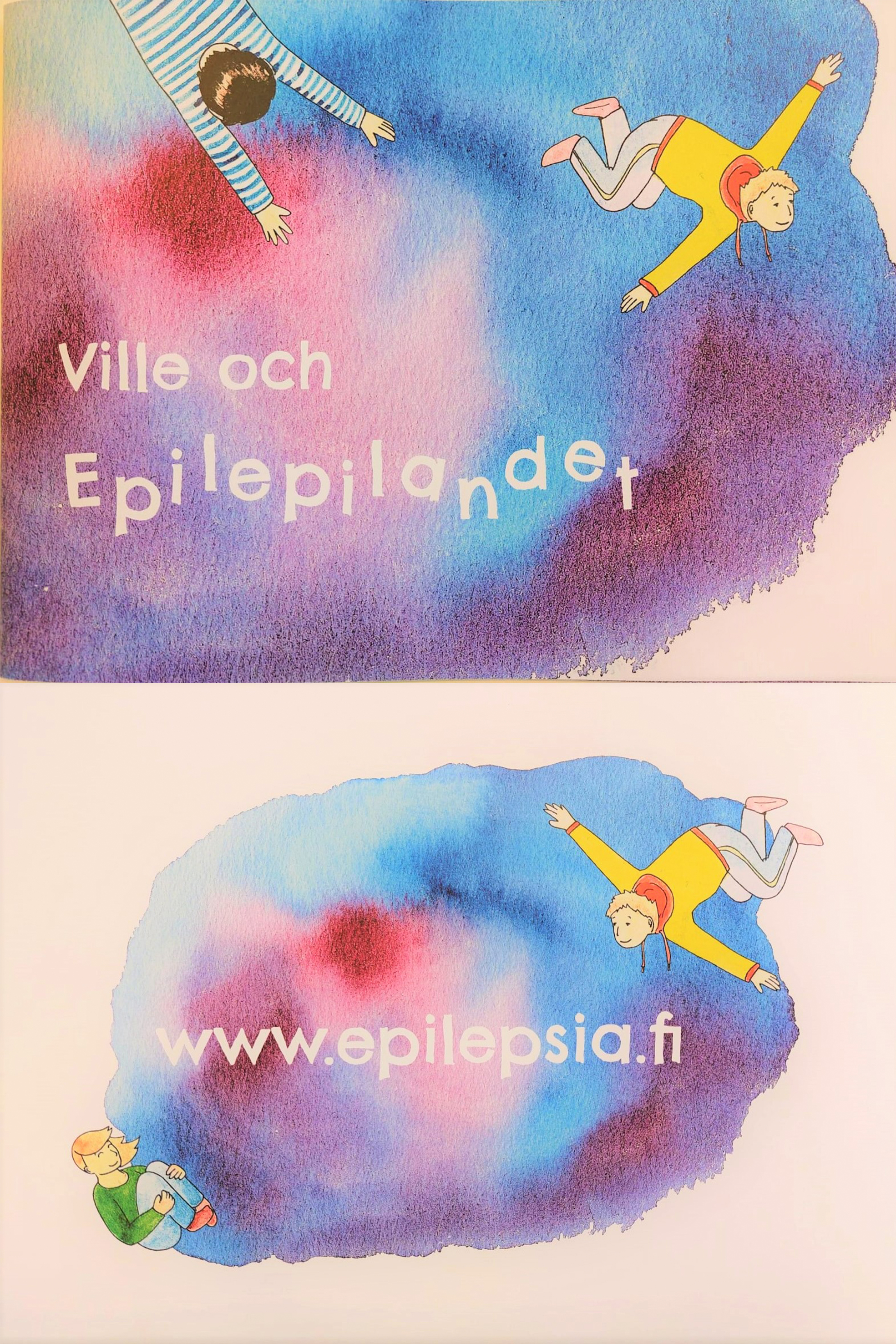 Ville och Epilepilandet sagobokens fram- och baksida.